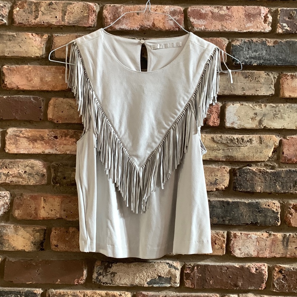 ZARA fringe blouse